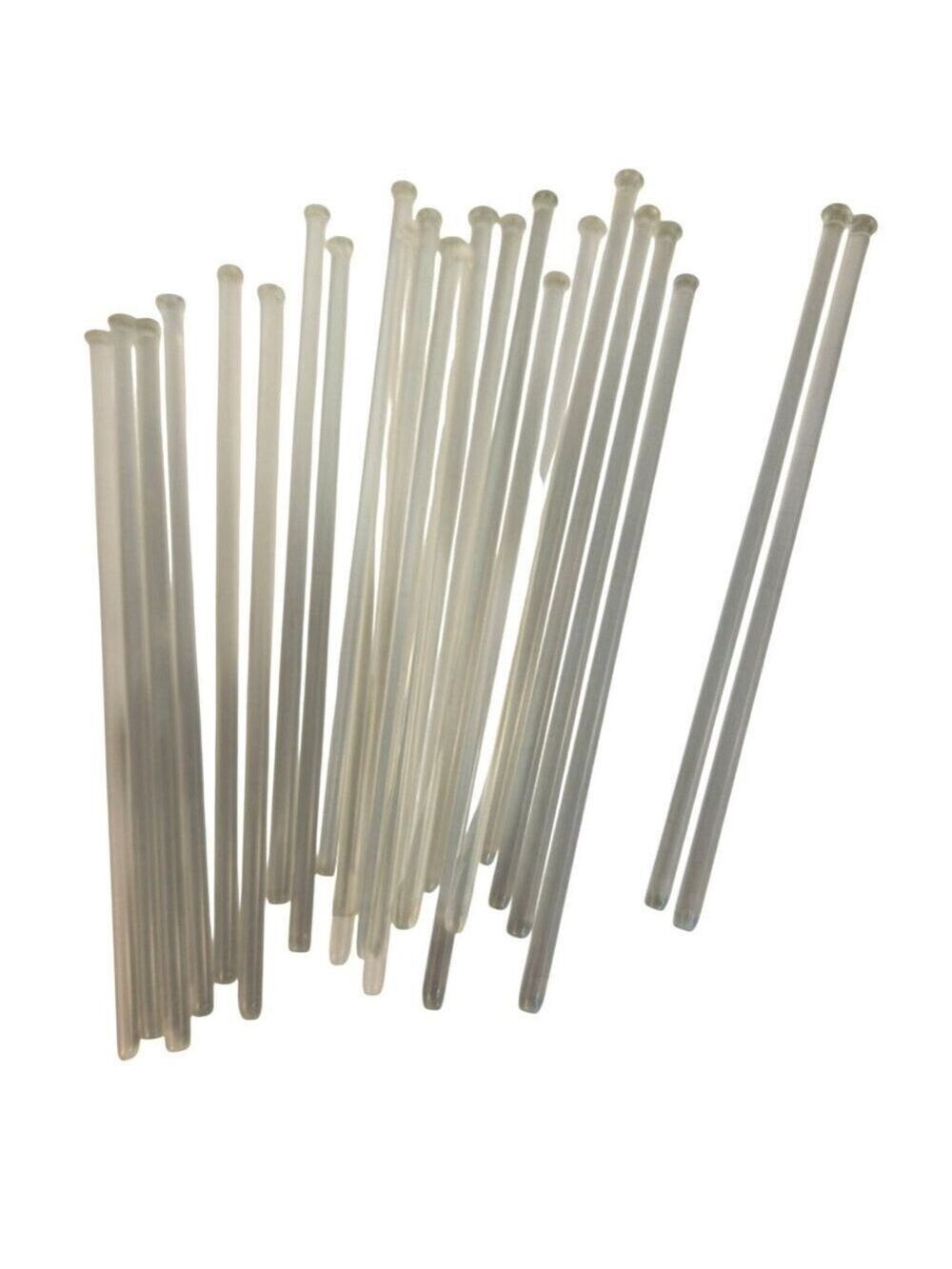 Glass Stir Sticks Set 24 8 Inch Clear